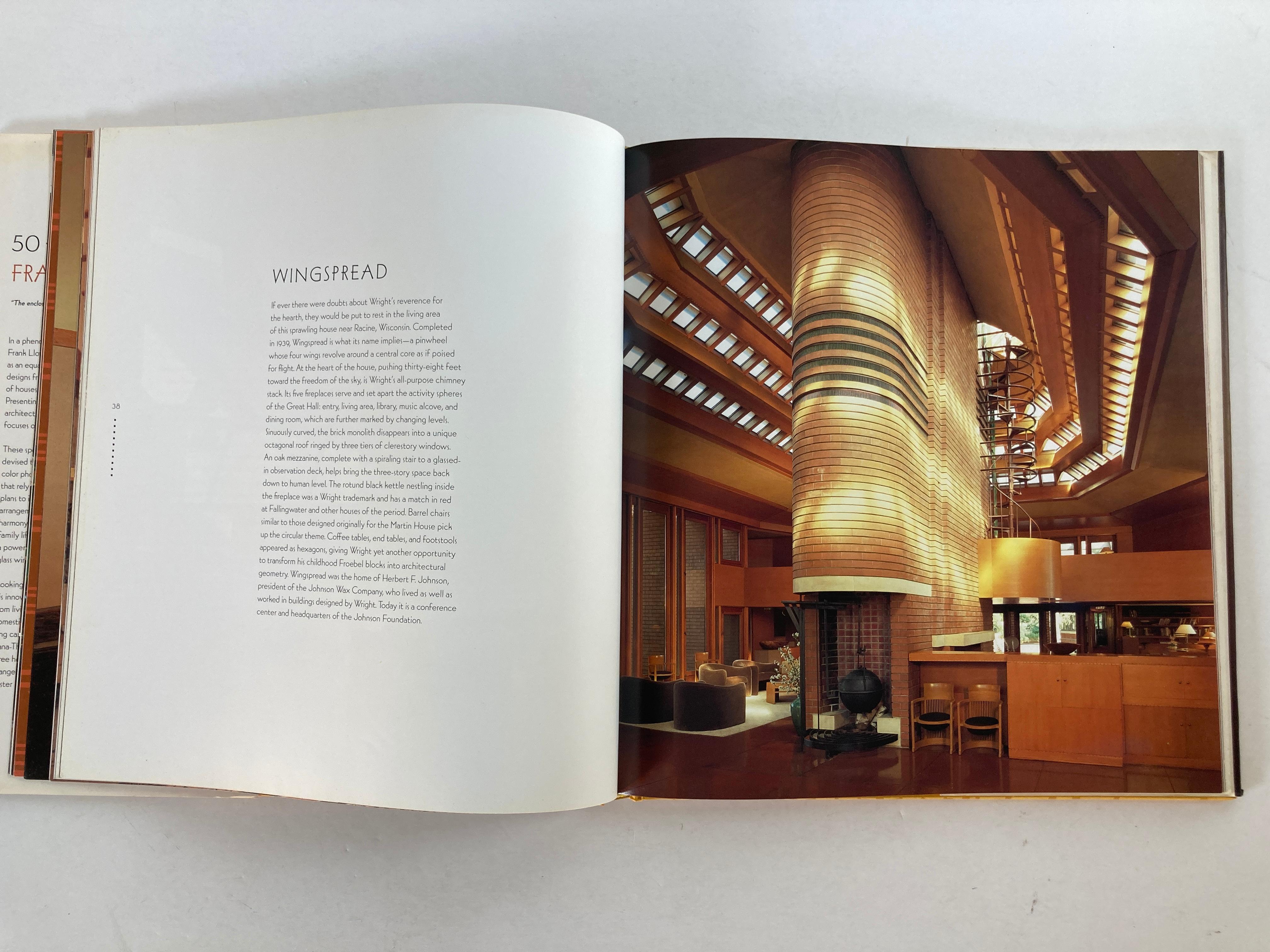 Fifty Favorite Rooms by Frank Lloyd Wright Hardcover Book 2