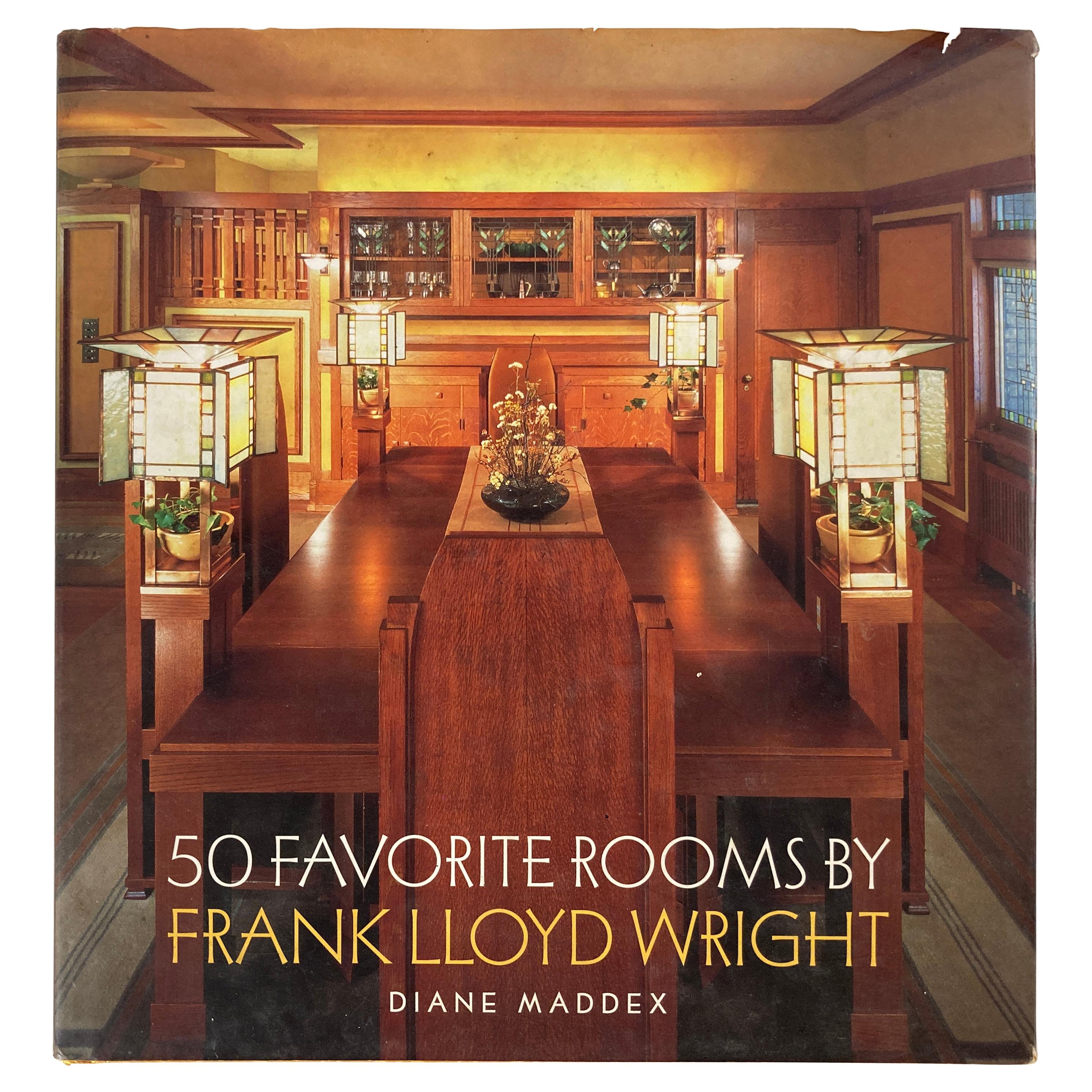 Fifty Favorite Rooms by Frank Lloyd Wright Hardcover Book