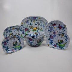 Fifty-Piece Copeland Spode "Chanticleer" Dining Service, Dated 1927-1928