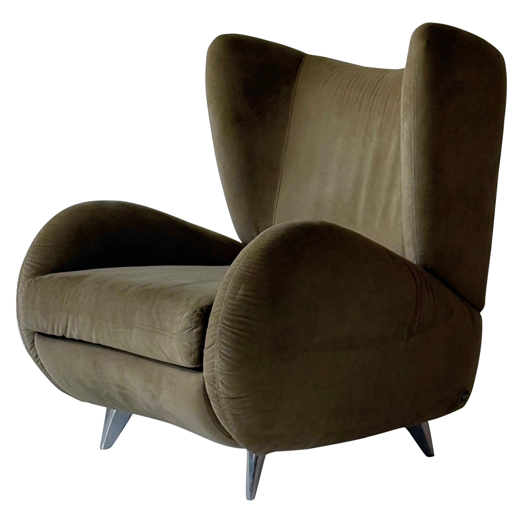 Fiftyish Wingback Chair by Vladimir Kagan for American Leather