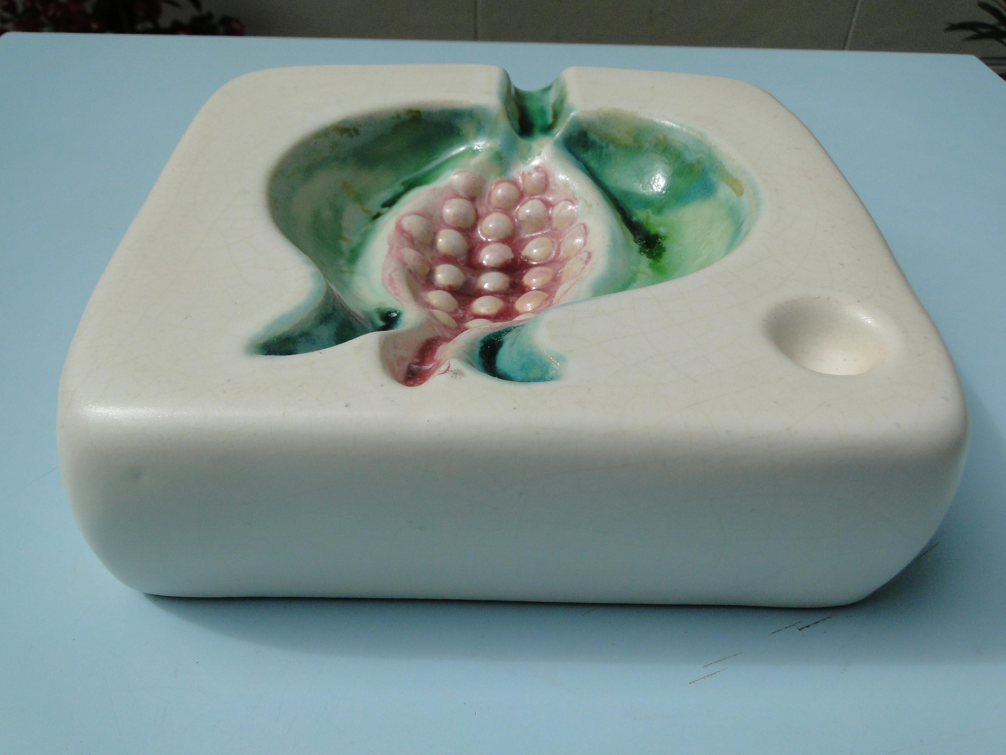 French Fig Ceramic Dish Georges Jouve France For Sale