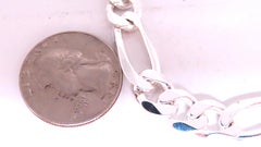 Figaro Bracelet 9.5mm Sterling Silver 8.25inch 12444*