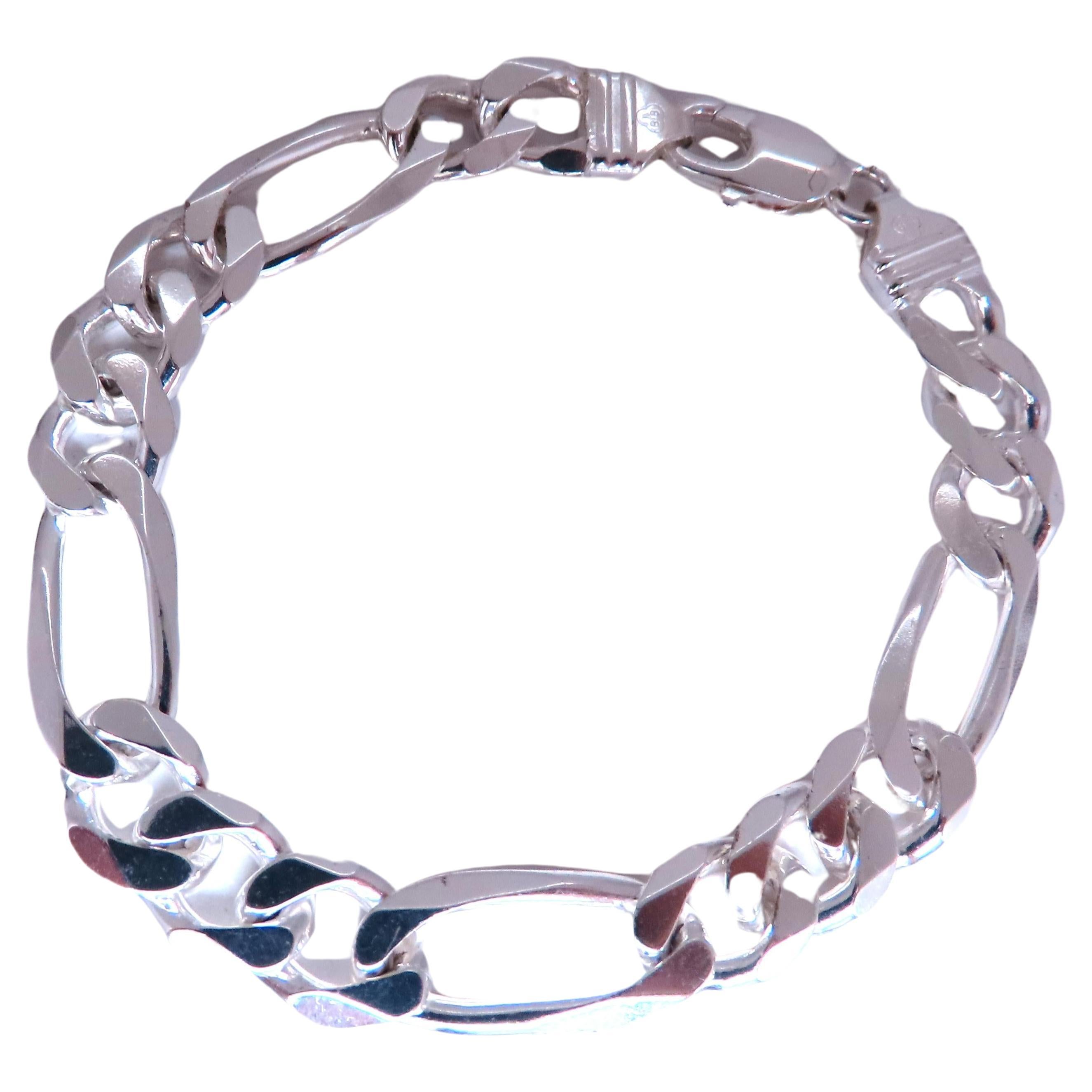 Figaro Bracelet 9.5mm Sterling Silver 8.25inch 12444 For Sale