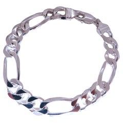 Figaro Bracelet 9.5mm Sterling Silver 8.25inch 12444