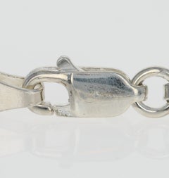 Figaro Chain Bracelet, Sterling Silver Italian Lobster Clasp