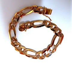Figaro Link 14kt Gold Bracelet 28 Gram Unisex*