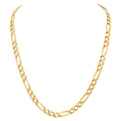 Figaro Link Necklace in 14k Gold