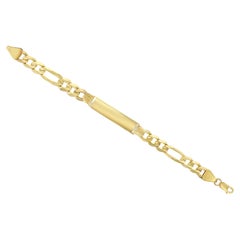 Figaro Solid Gold ID Bracelet