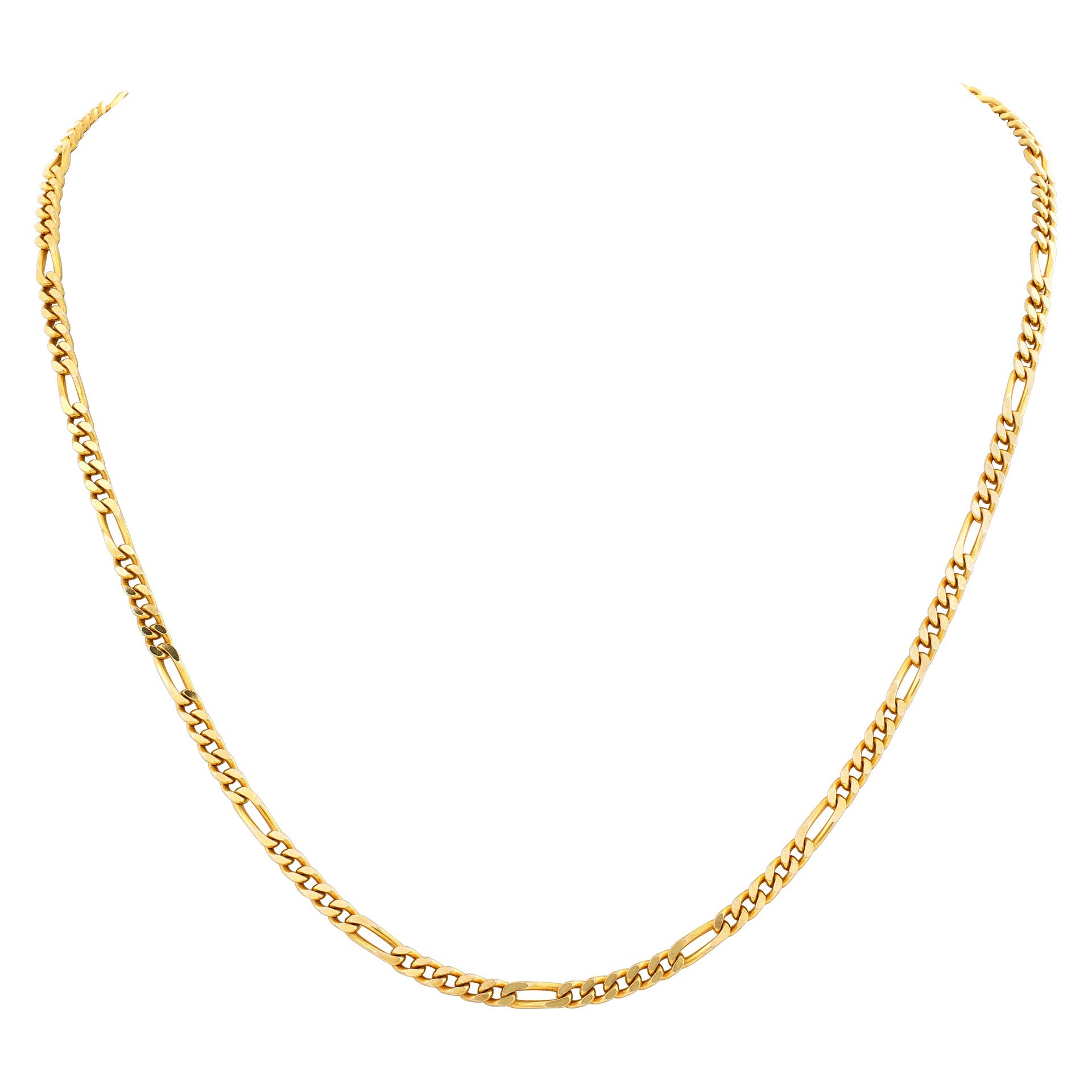 Gliederkette im Figaro-Stil aus 14k Gelbgold