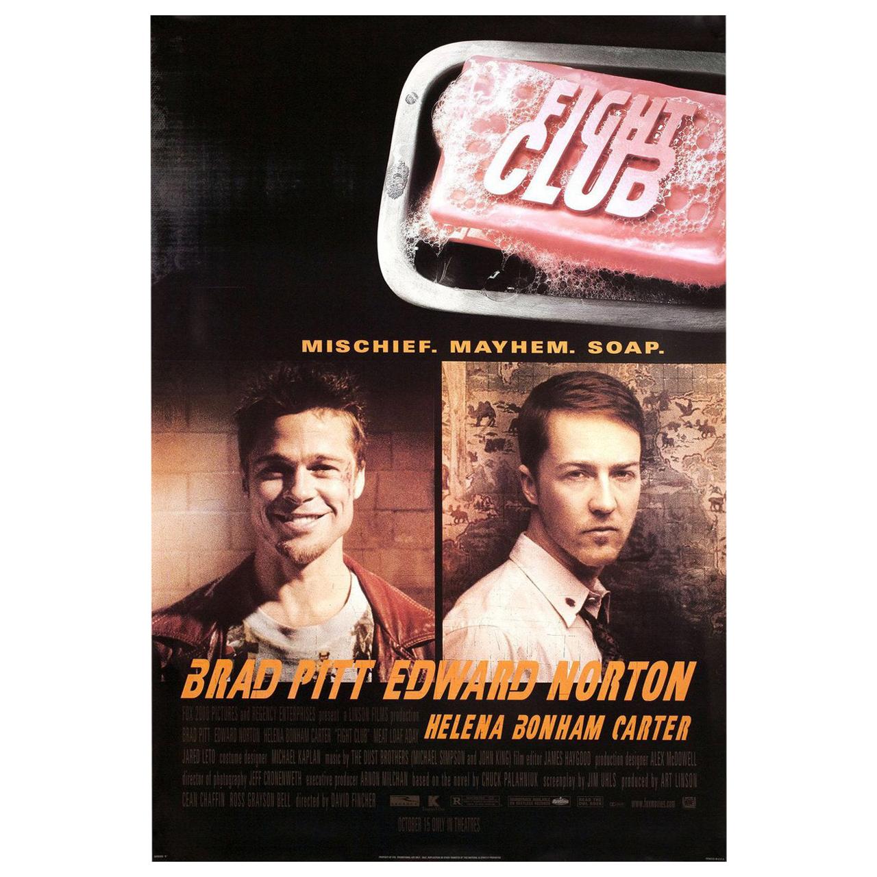 'Fight Club' 1999 U.S. One Sheet Film Poster