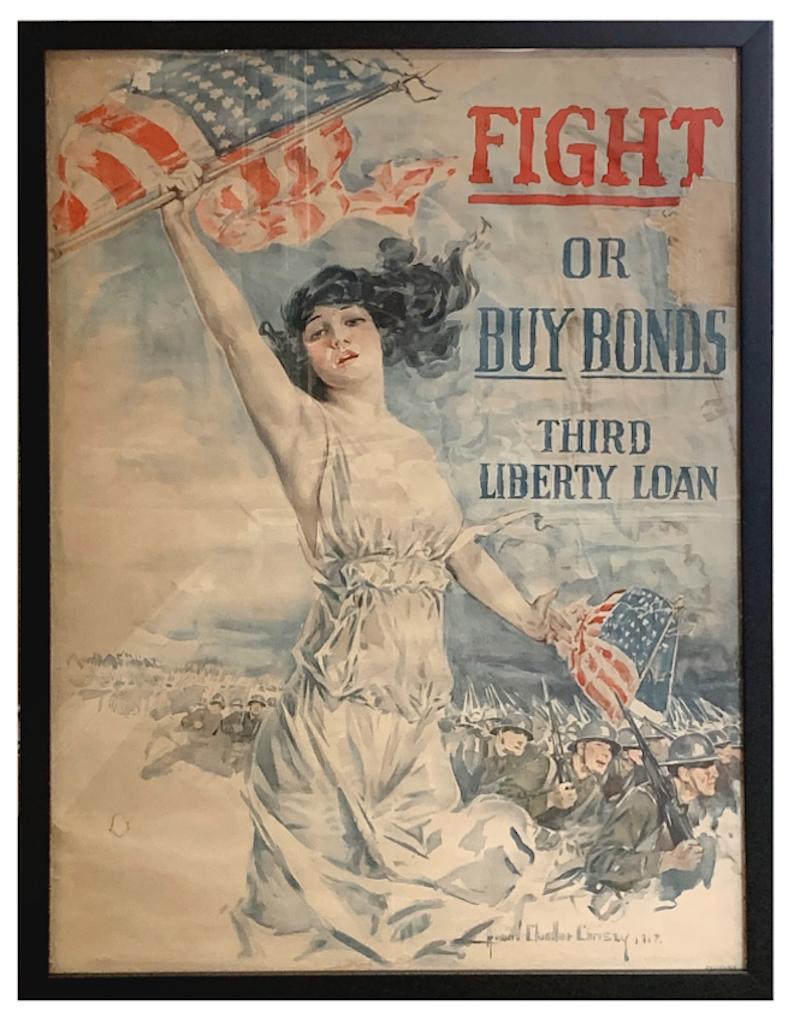„Fight Or Buy Bonds. WWI-Poster „ Third Liberty Loan“, WWI-Poster von Howard Chandler Christy (Art déco) im Angebot