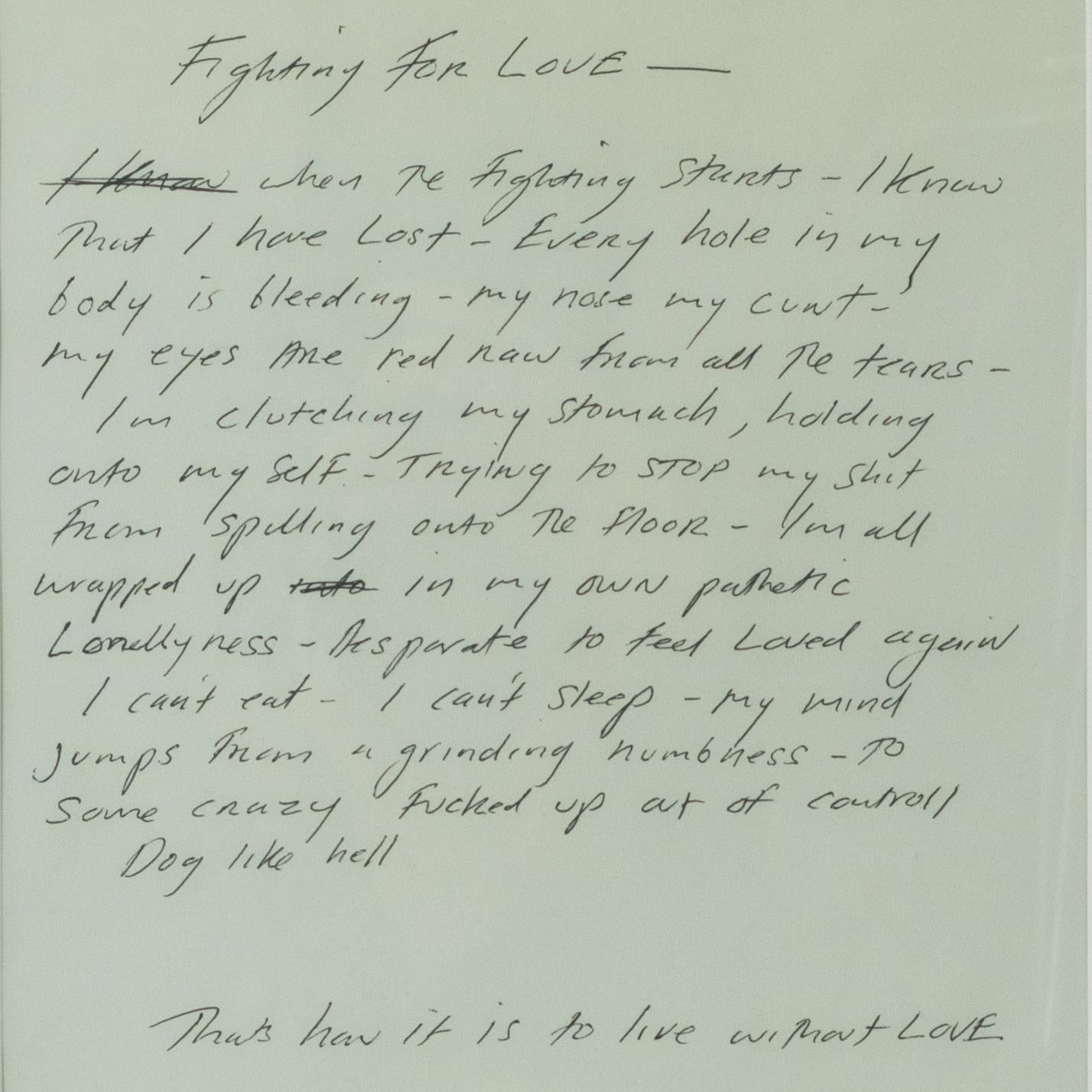 Fighting for Love, Tracey Emin, Offset lithograph, 1998 In Excellent Condition For Sale In Seattle, WA
