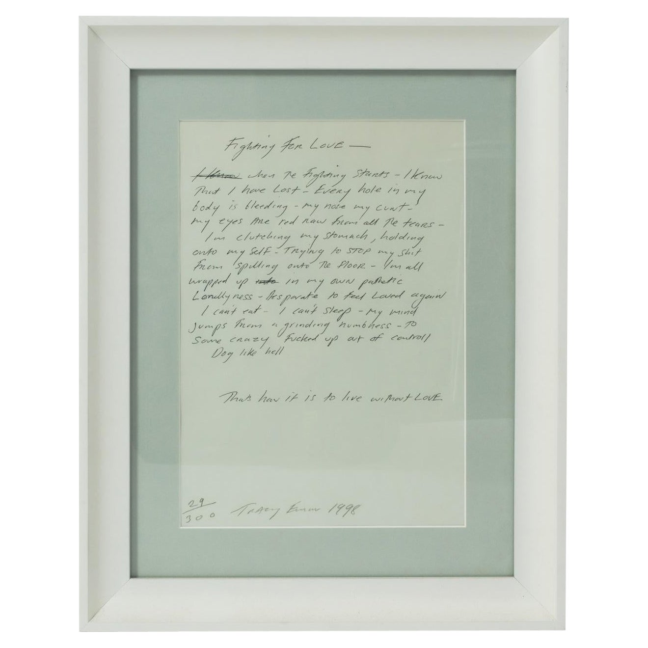 Fighting for Love, Tracey Emin, Offset-Lithographie, 1998 im Angebot