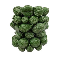 "Figs" Original Decorative Ceramic Vase and Bowl Set 21st Century