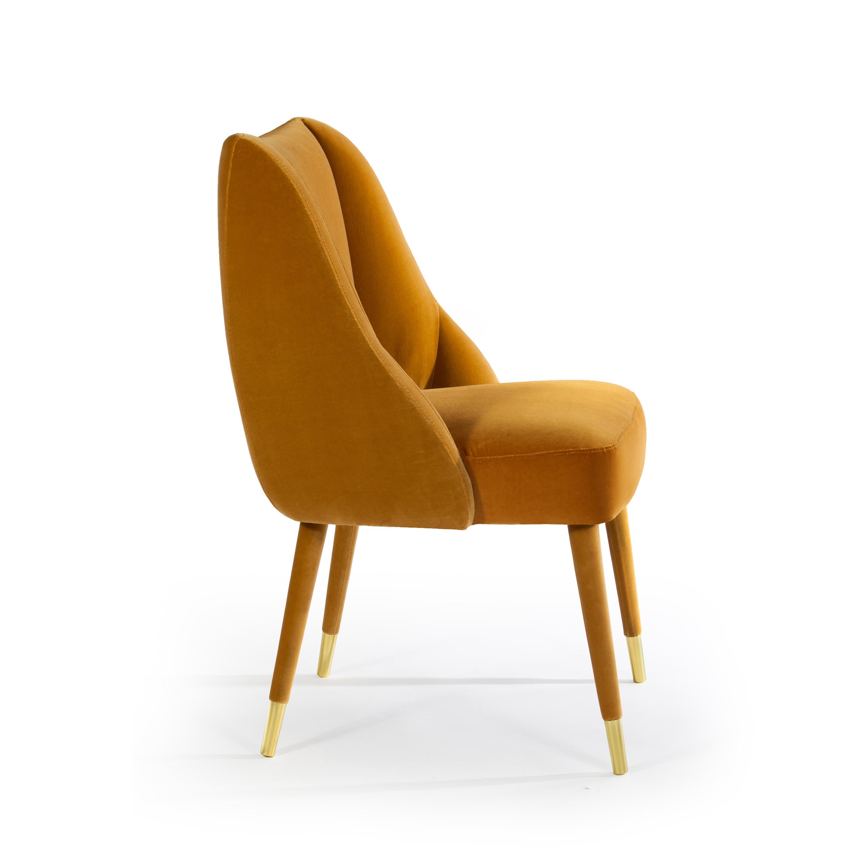 Modern Figueroa Dining Chair, Brass & COM, InsidherLand by Joana Santos Barbosa For Sale