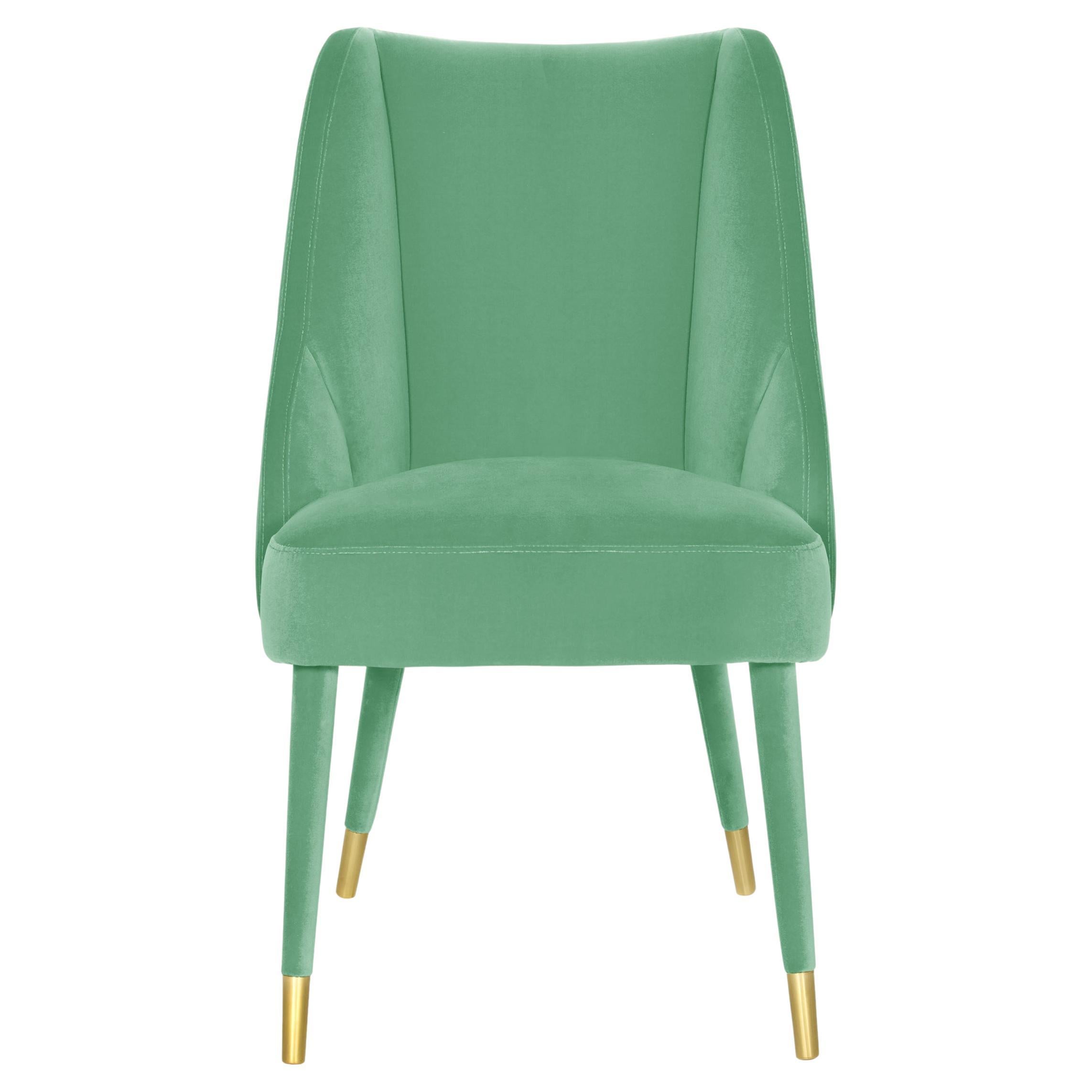 Figueroa Dining Chair, Velvet & Brass, InsidherLand by Joana Santos Barbosa For Sale