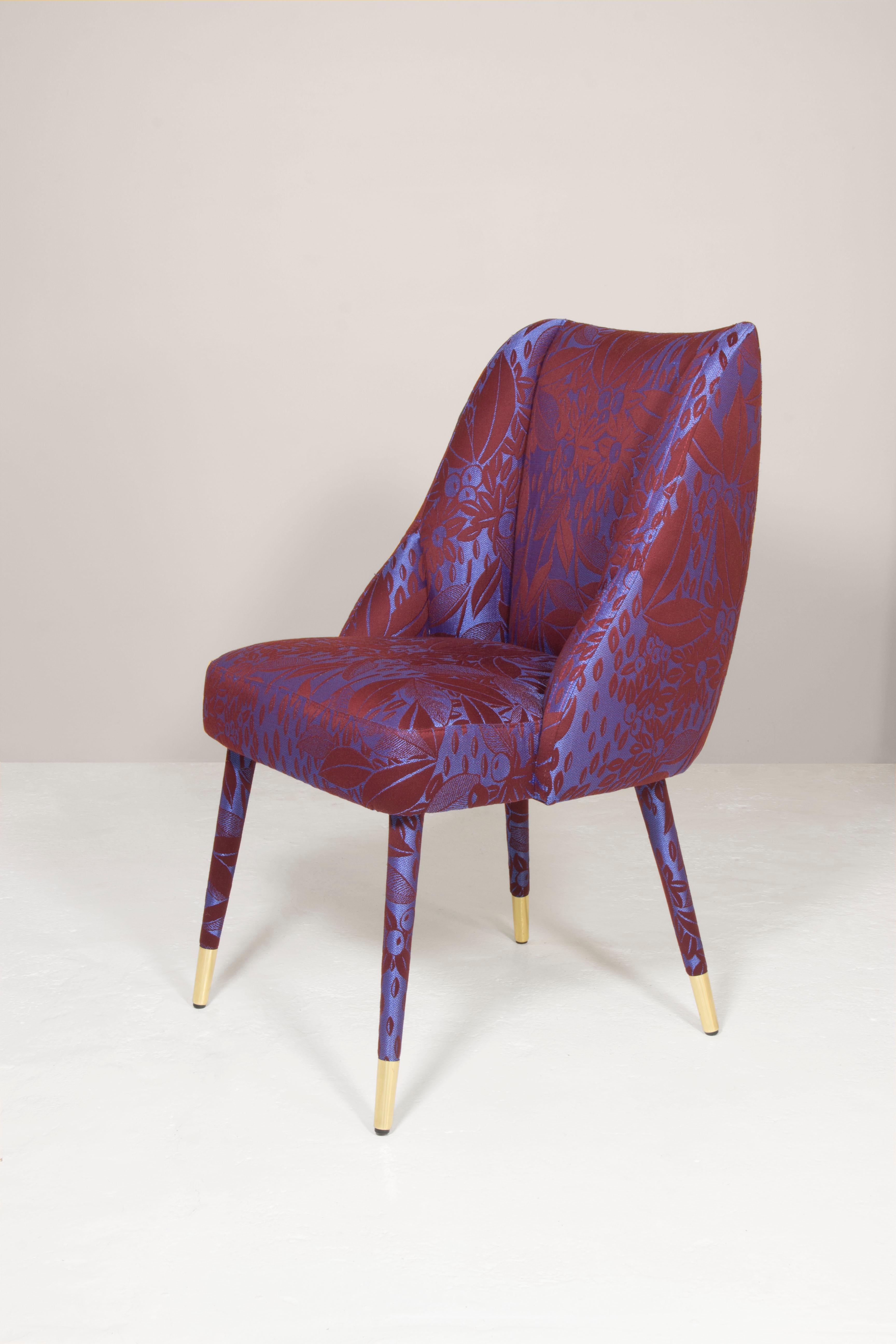 Modern Figueroa Dining Chair, Veti & Brass, InsidherLand by Joana Santos Barbosa For Sale