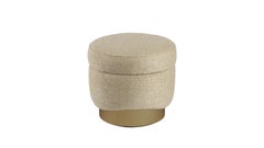 Organic nature-inspired chenille bronzed brass Figueroa stool by InsidherLand