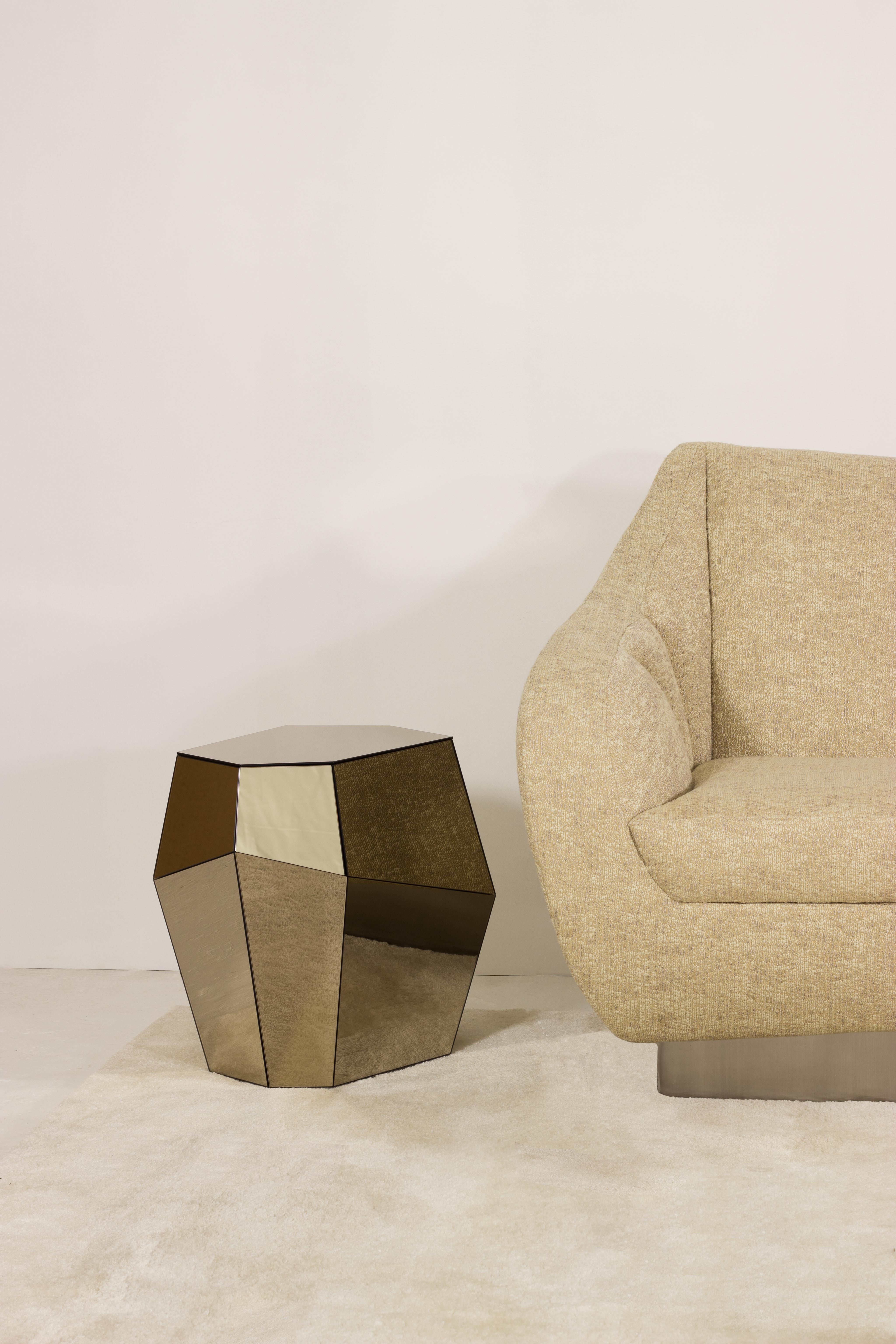 Portuguese Figueroa Three-Seat Sofa, Blend & Steel, InsidherLand by Joana Santos Barbosa For Sale