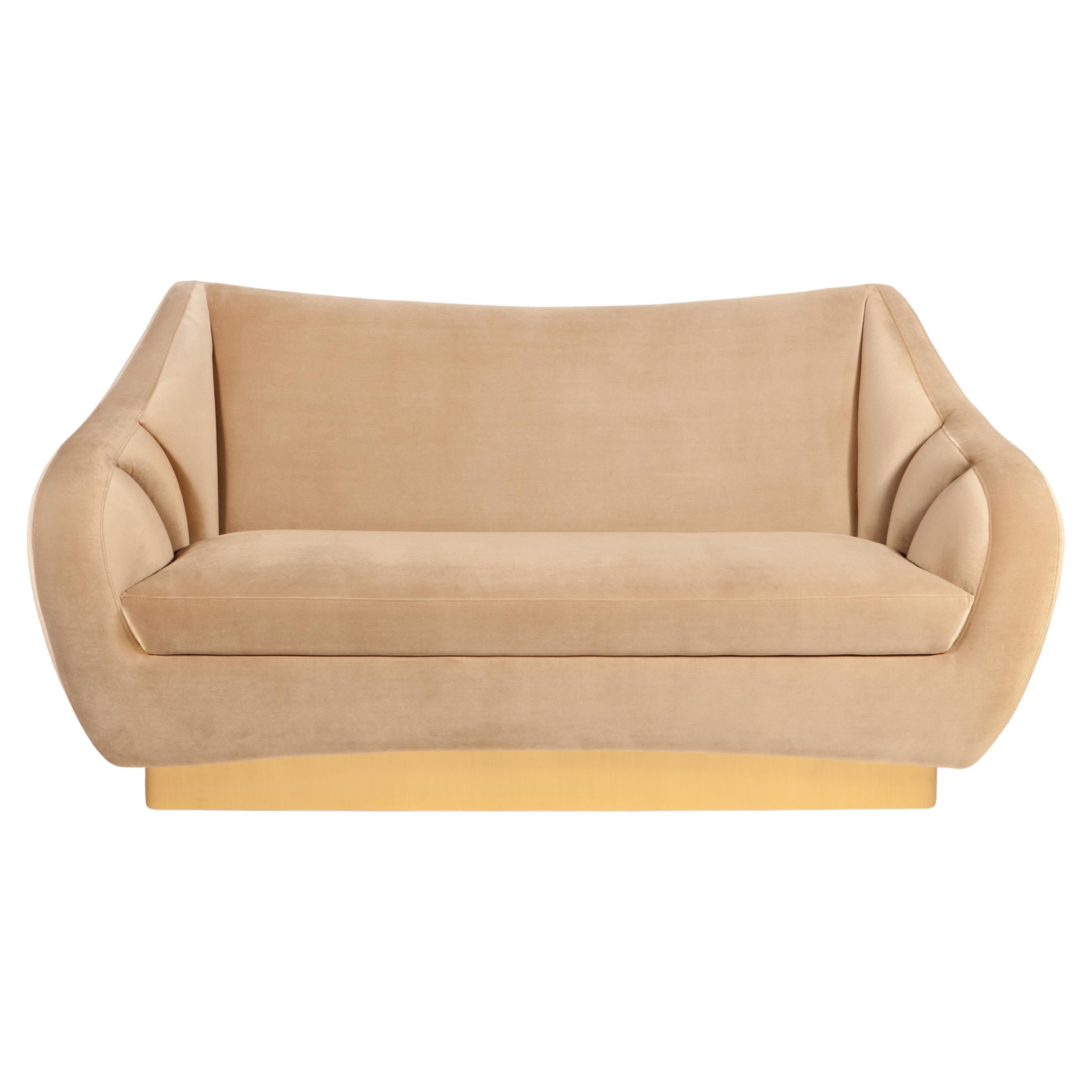 Figueroa Two-Seat Sofa, Brass & COM, InsidherLand by Joana Santos Barbosa For Sale