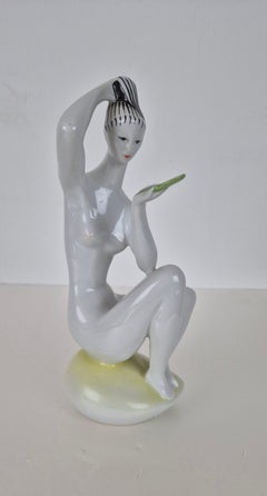 Figure Art déco "Vierge au miroir" - János Török