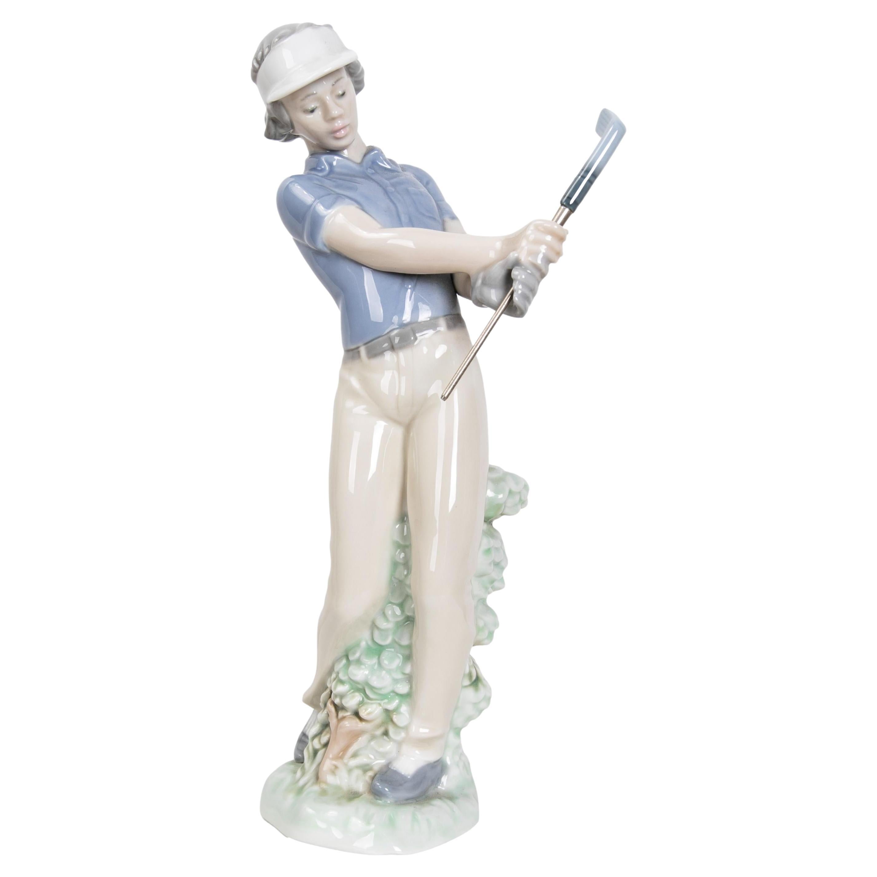 Figura de Porcelana de Jugador de Golf, Firmada 1985, Lladro