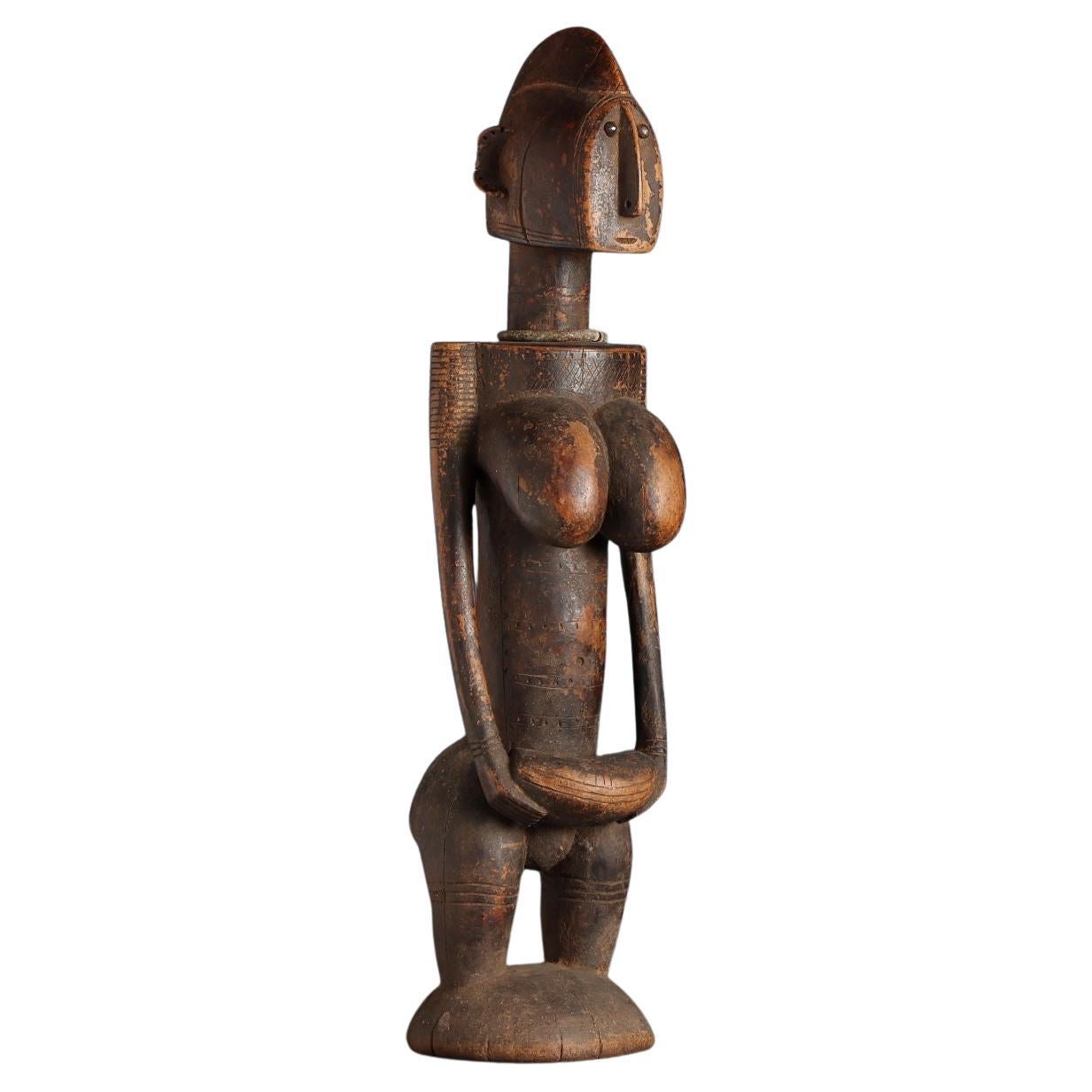 Figure of ancestress "Jonyeleni" in wood Bamana Art MaliThird Quarter of the 20th cent For Sale