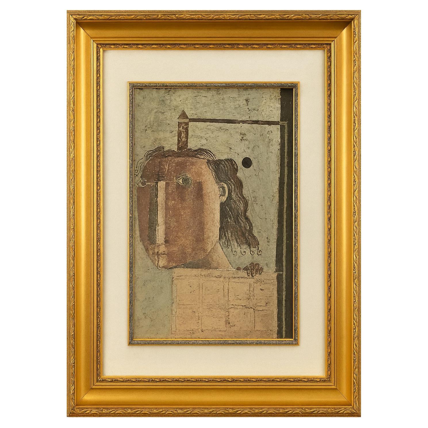 "Figura" di Antonio Mignozzi - Affresco a Olio su Tela - Italia - Anni
70/
80