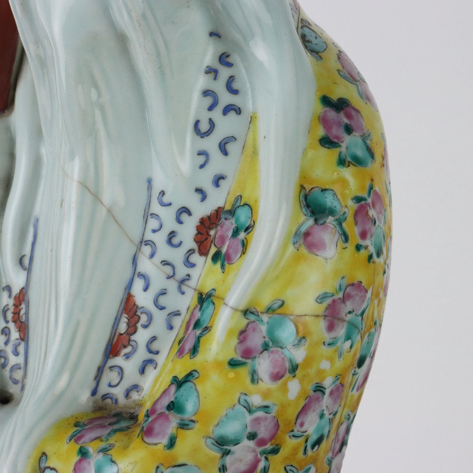 Figure of Immortal in Porcelain China c. 1925. For Sale 2