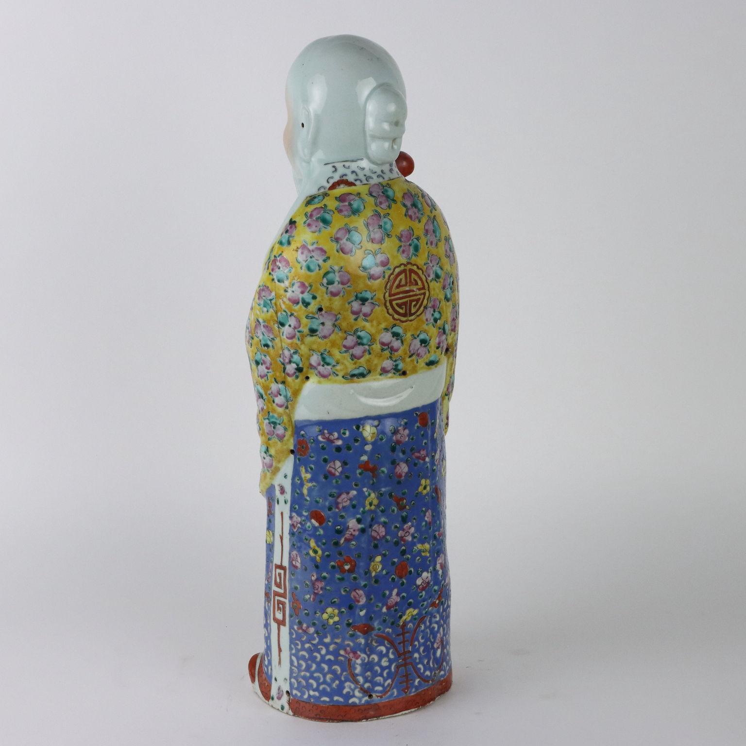 Figure of Immortal in Porcelain China c. 1925. For Sale 3