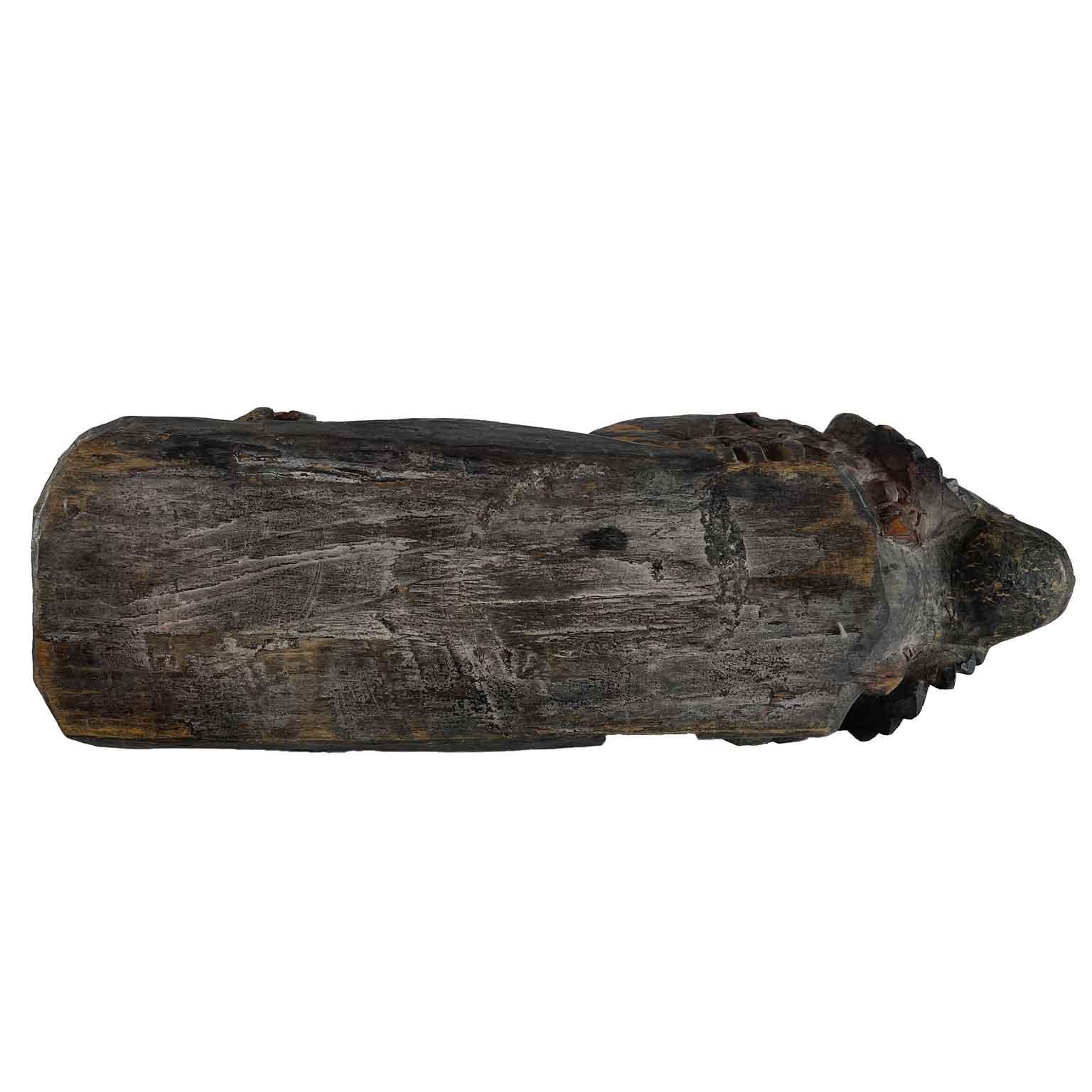 Figura de león con Buda Escultura asiática del siglo XIX tallada a mano en venta 2