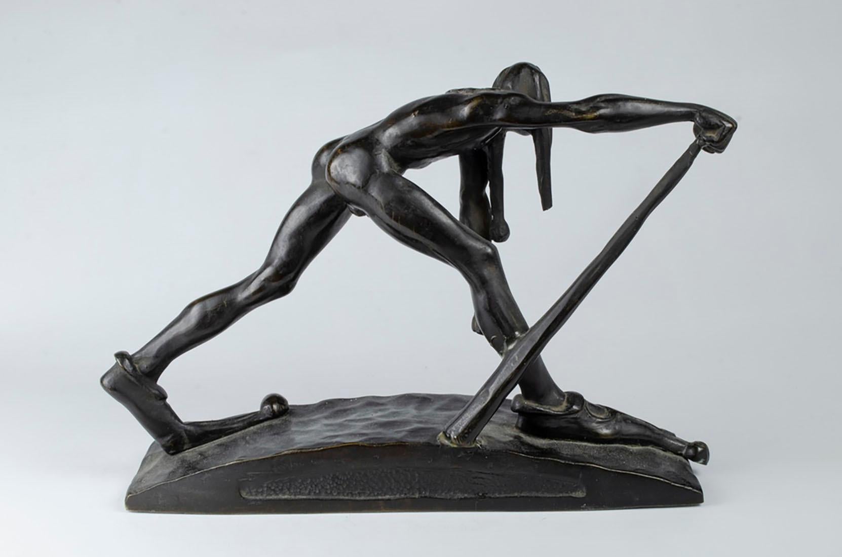 German Figura en Bronce patinado de Paul Rosanowski 