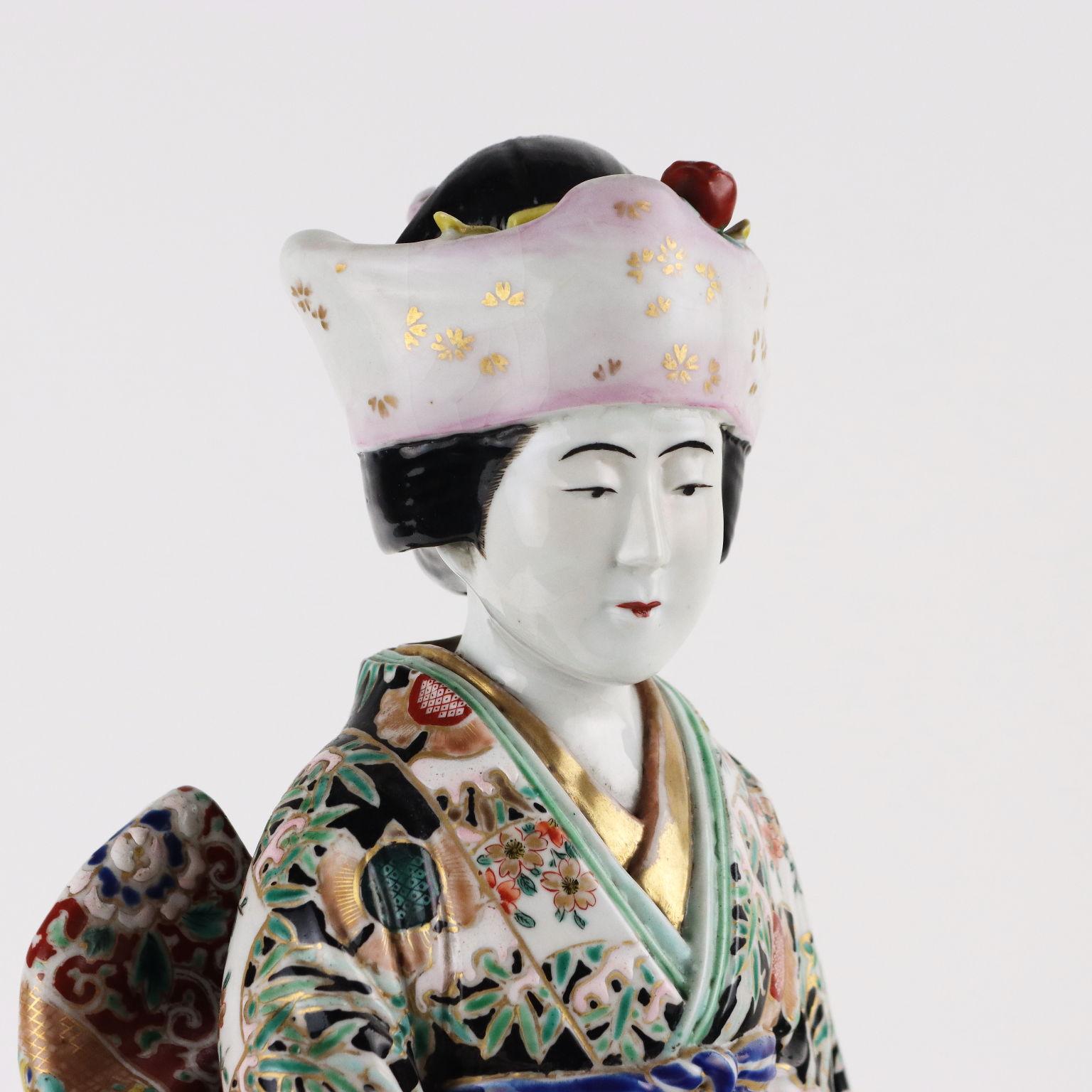 Japanese Figura in Porcellana Kutani, Giappone Epoca Meiji 1868-1912