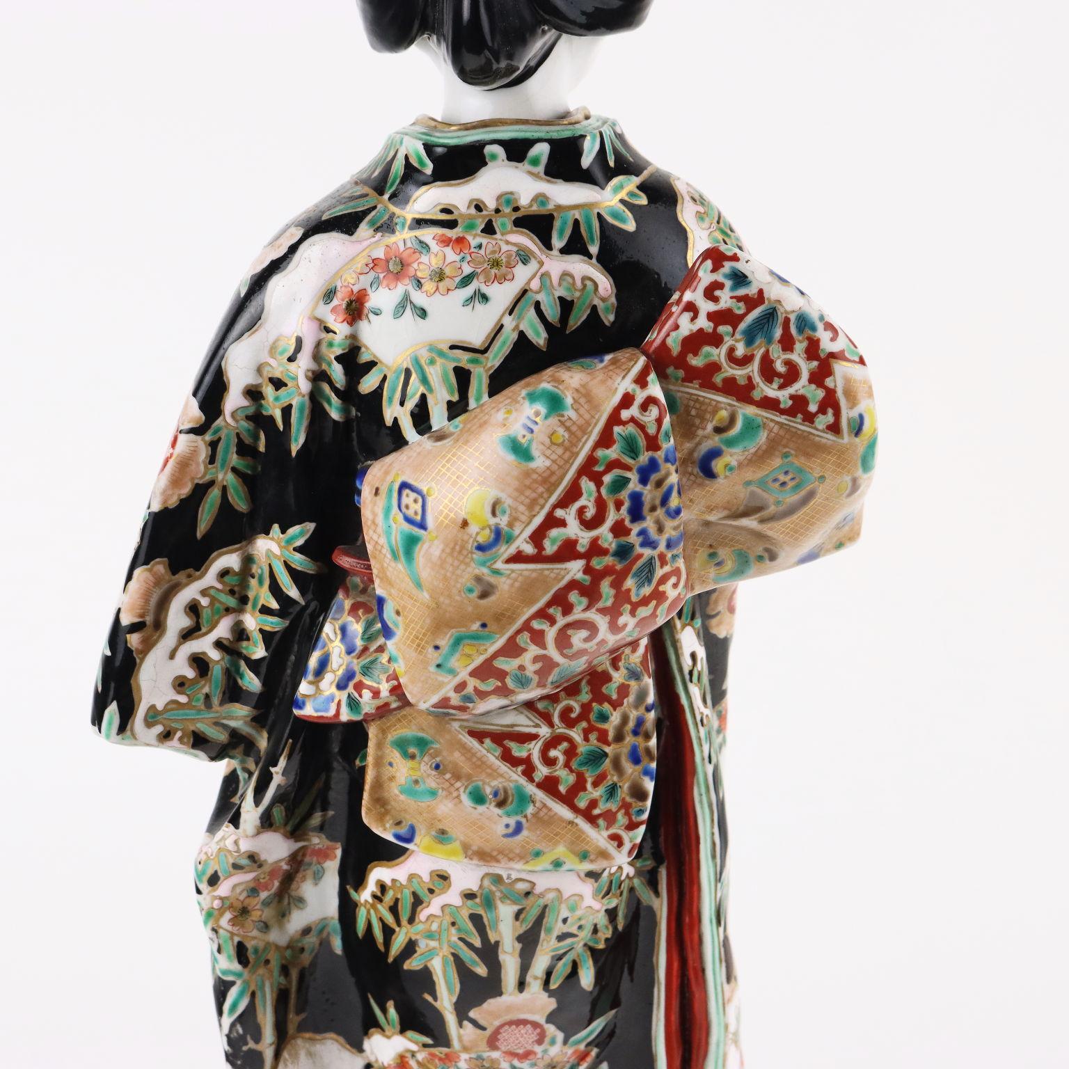 Figura in Porcellana Kutani, Giappone Epoca Meiji 1868-1912 2