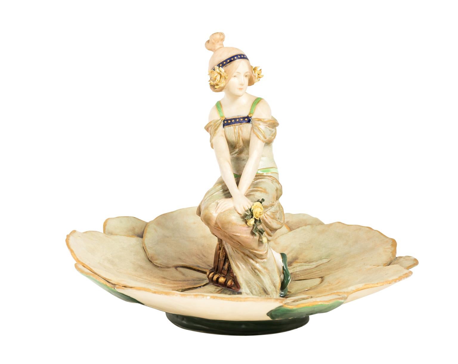 Figural Art Nouveau Dish For Sale 3