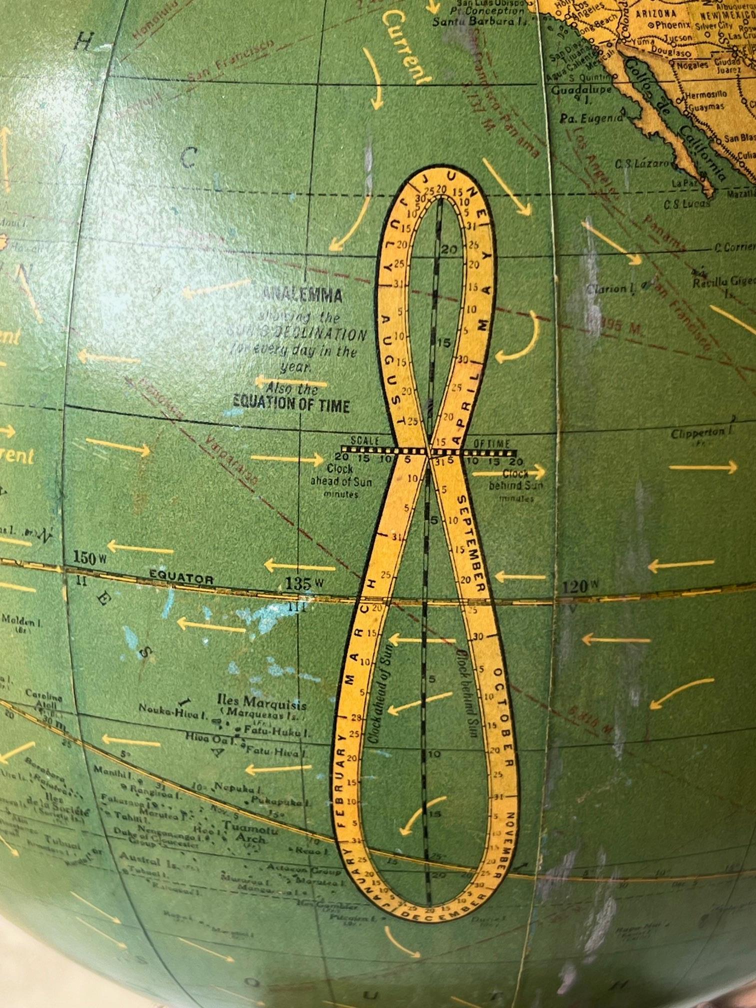 Figural Atlas & Globe Light by George F. Cram Co., c. 1940's In Good Condition In Ross, CA