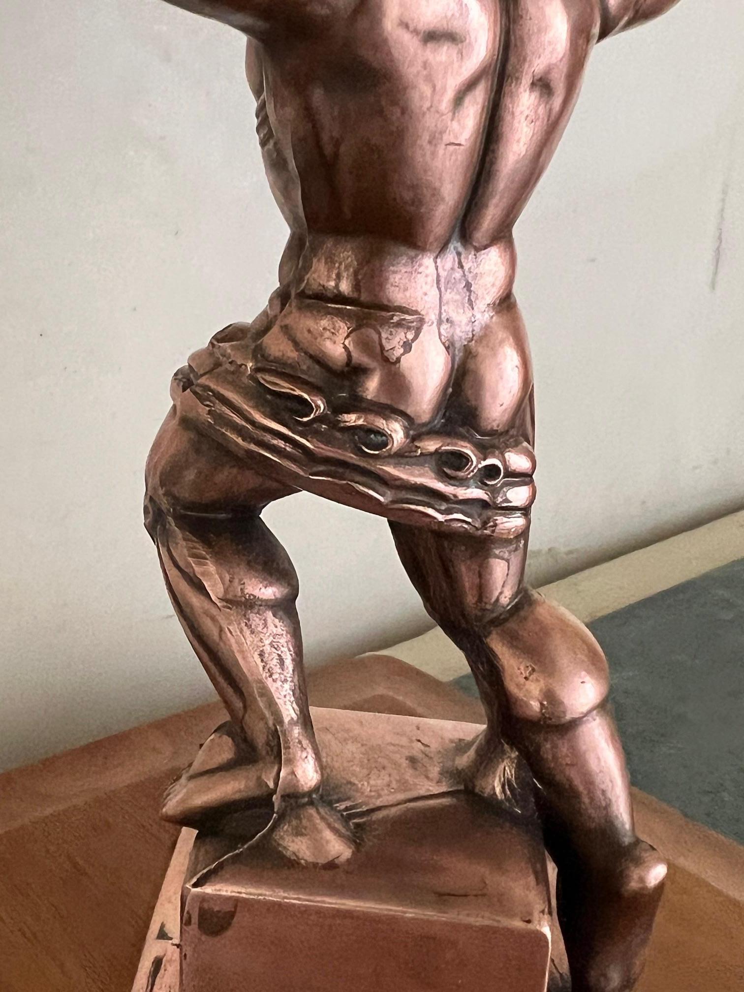 Figural Atlas & Globe Light by George F. Cram Co., c. 1940's 1