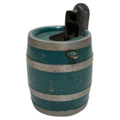 Figural Beer Barrel Figural w/ Semi Automatic Table Lighter by Baier / Gesch