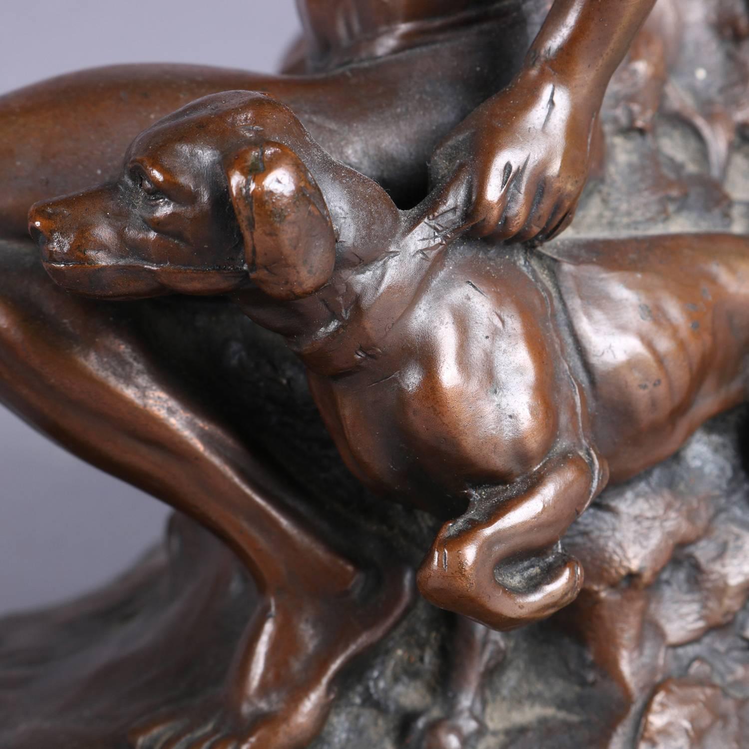 Figural Bronzed Native American Indian Sculpture Bookends Signed C. Vieth 6