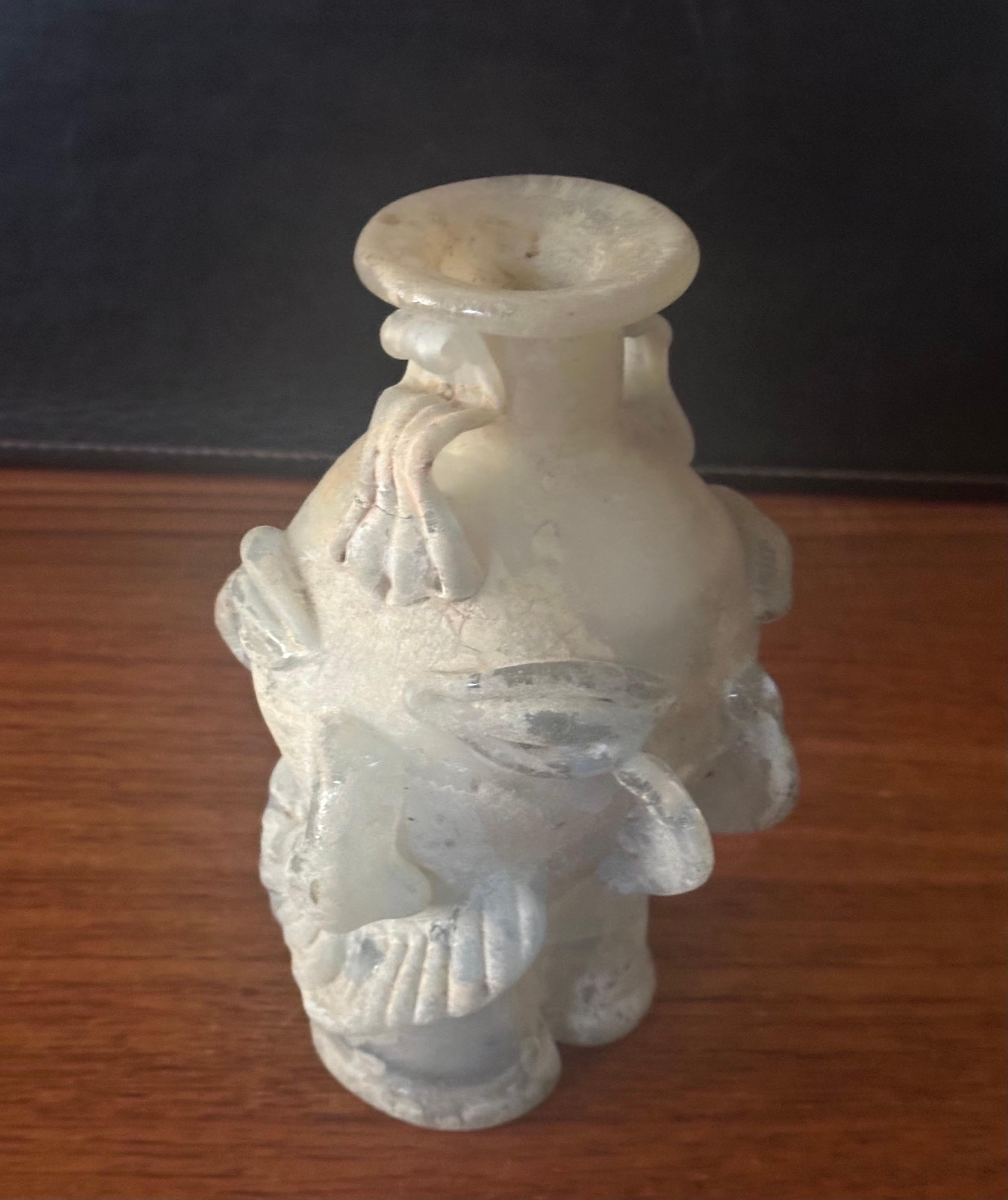 Figural Brutalist Art Glass Vase For Sale 2