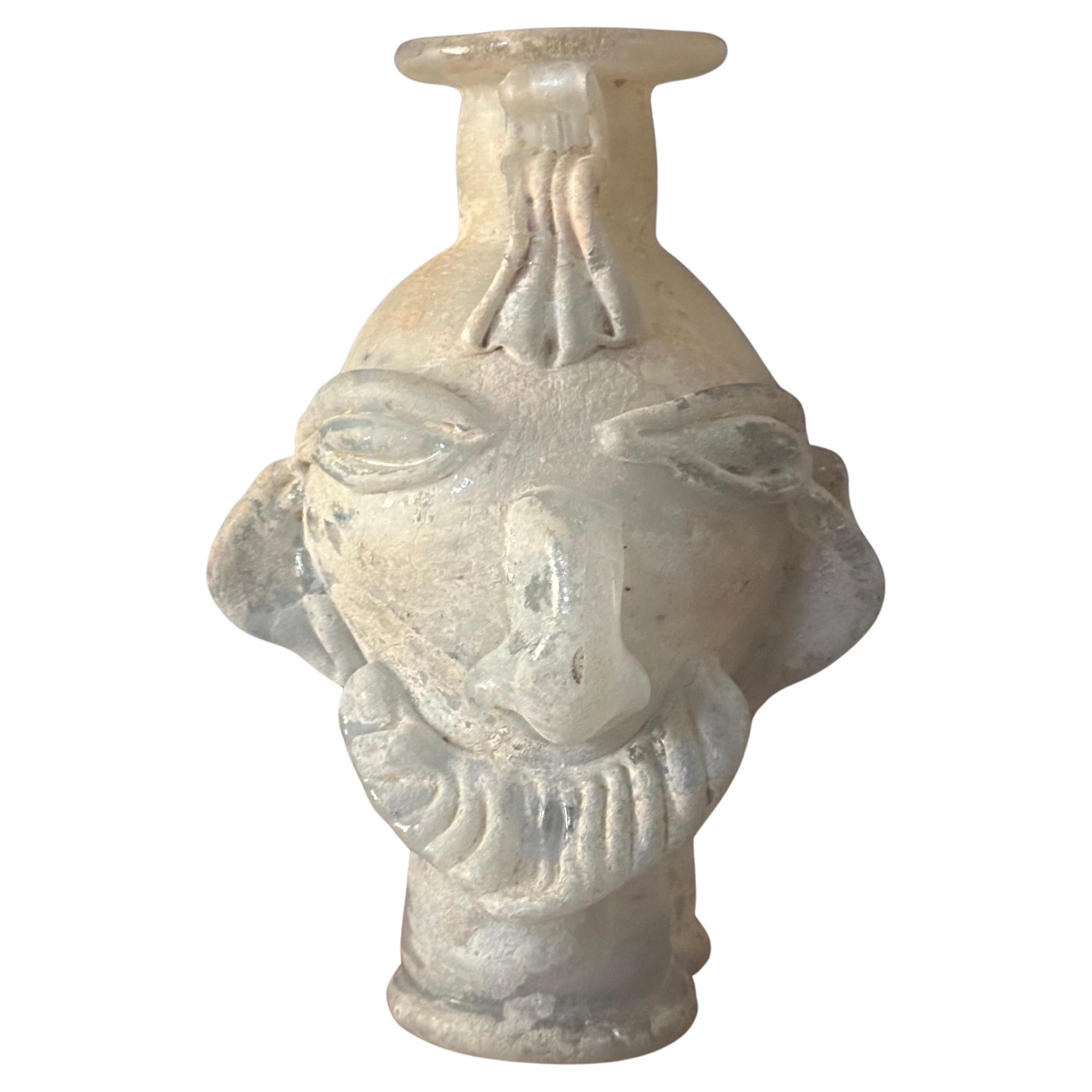 Figural Brutalist Art Glass Vase