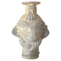 Figural Brutalist Art Glass Vase