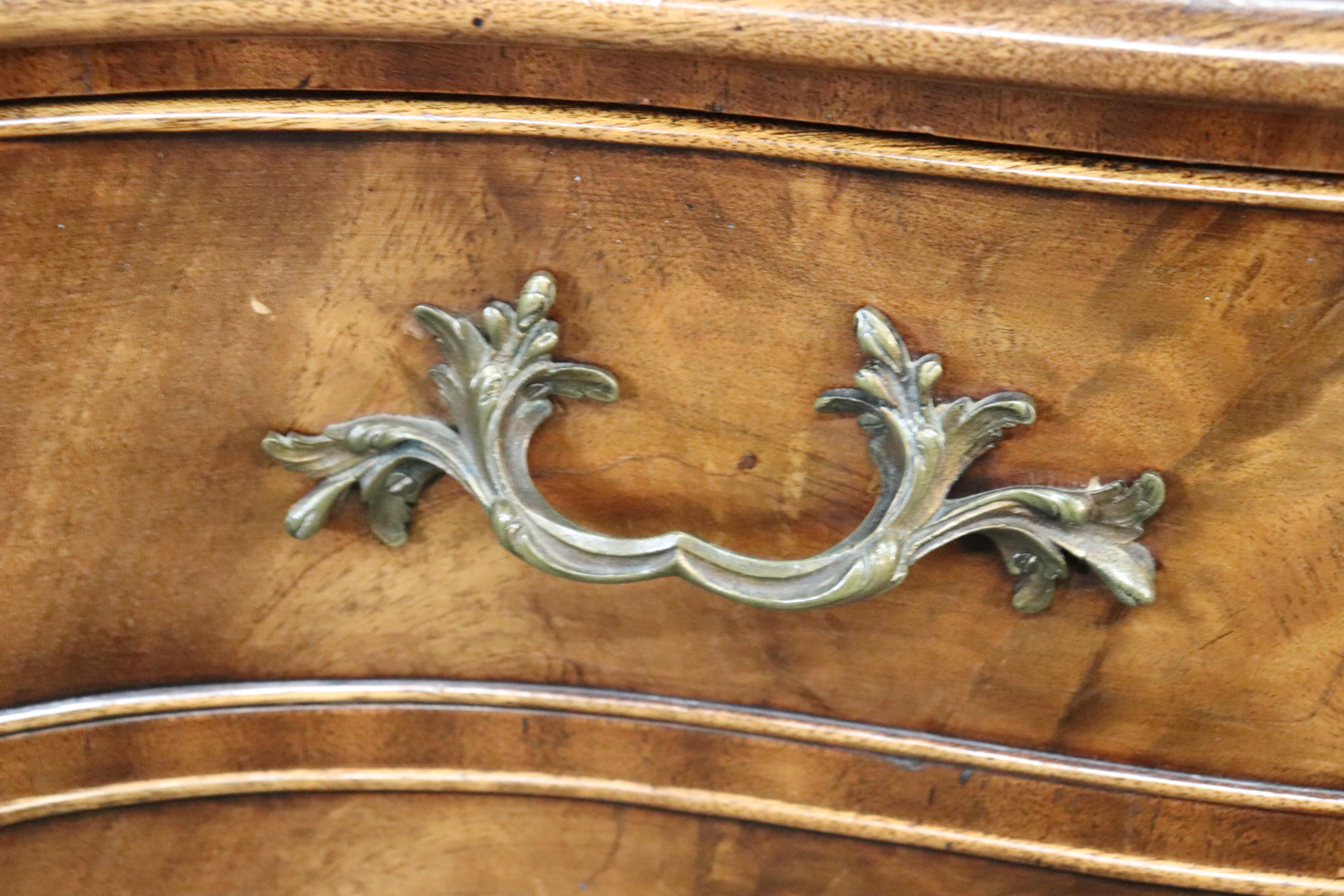 Figural Carved Maidens French Green Marble Top Commode Server Buffet, circa 1940 For Sale 5