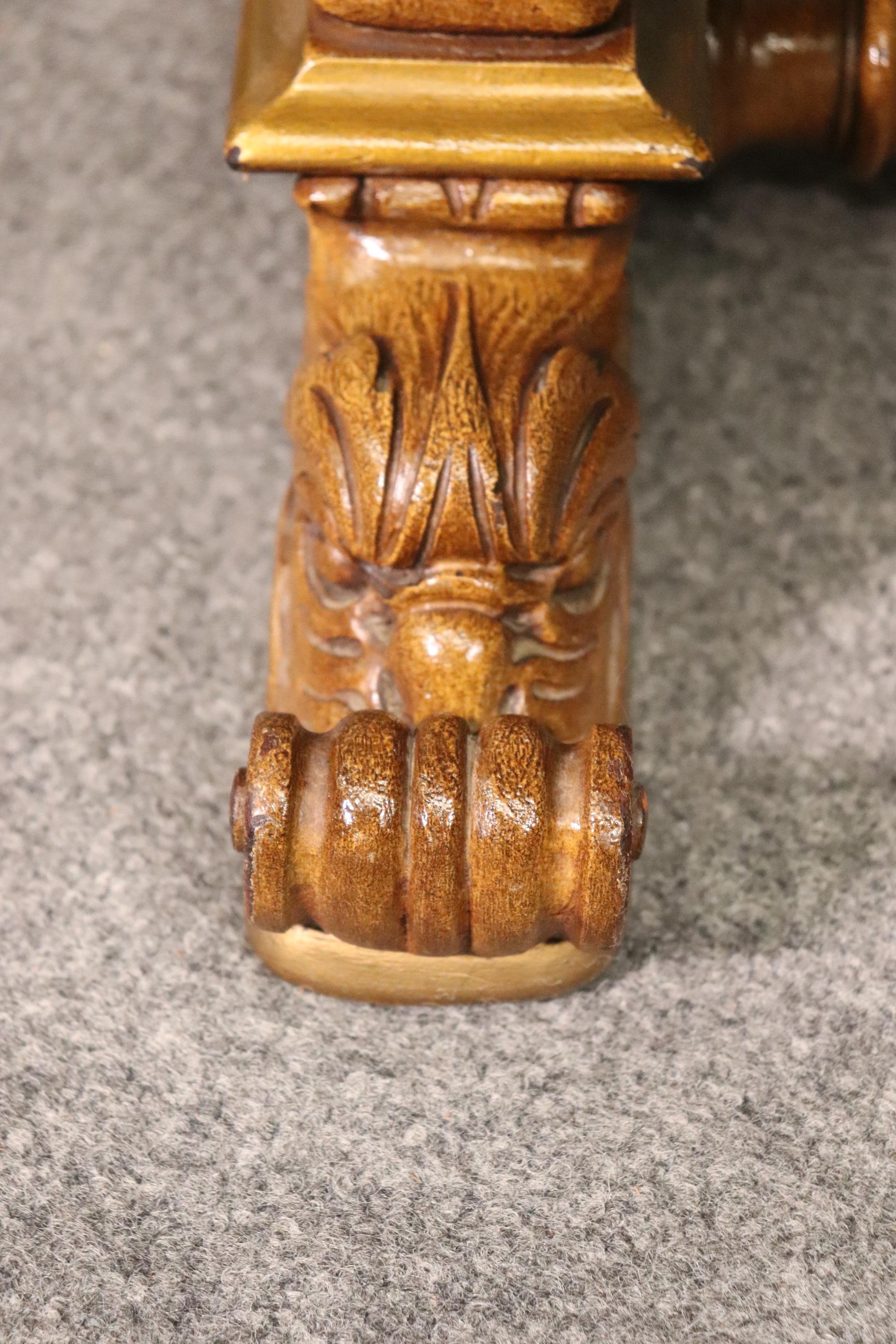 Figural Carved Walnut Marble Top Putti Cherub Cooffee Table Cuirca, 1920 13