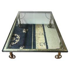 Figuraler Couchtisch aus Gusseisen und Glas, John Wheatman Design/One