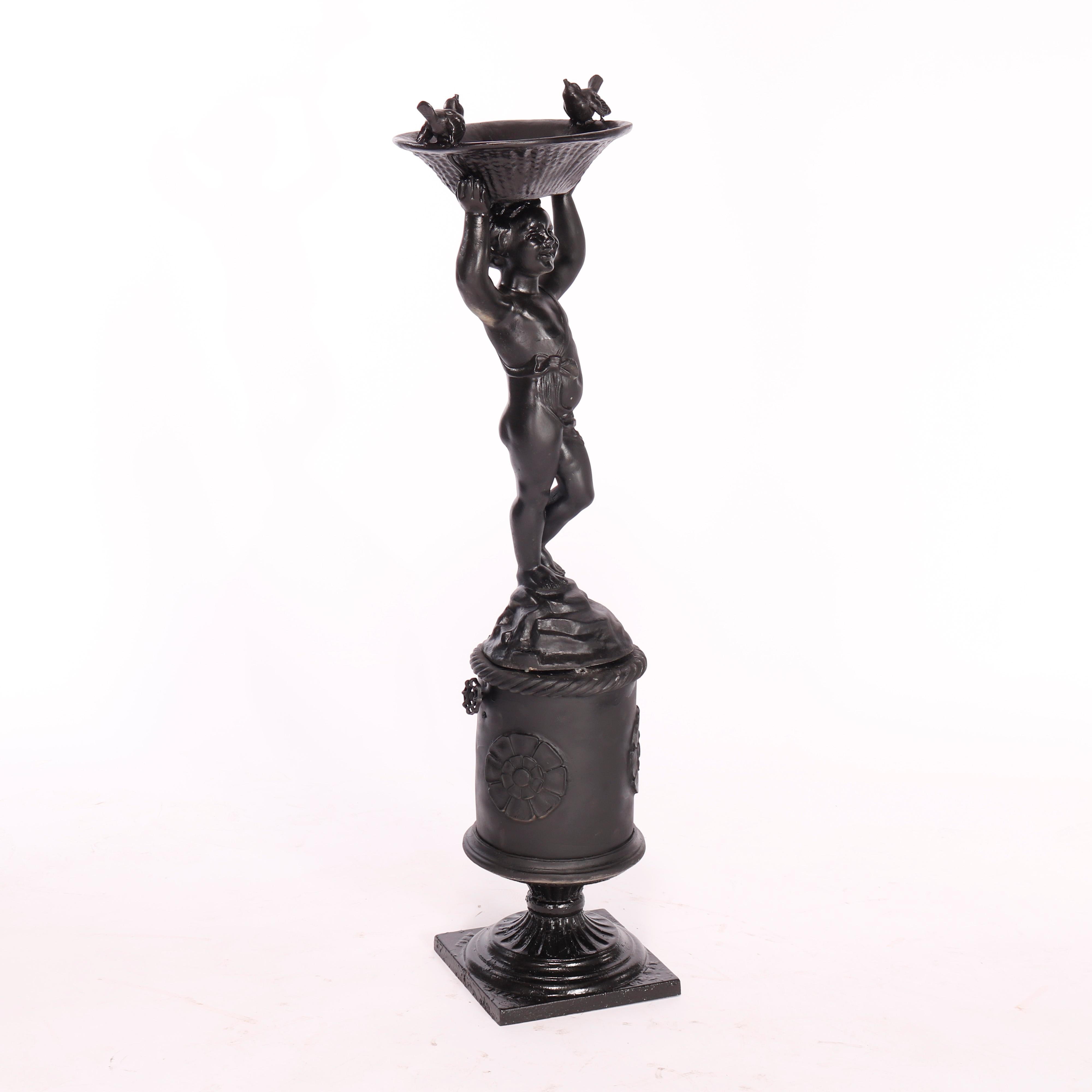 Figural Cast Iron Cherub Classical Garden Fountain or Planter 20th C 7