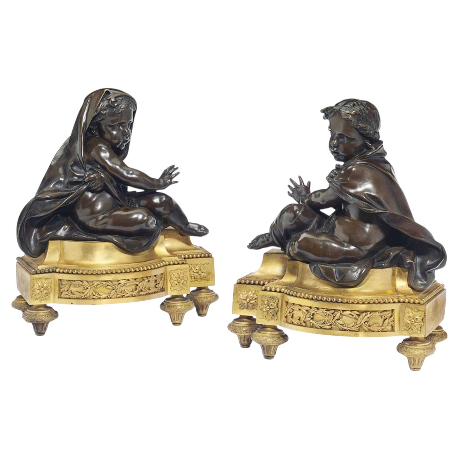 Chenets figuratifs en vente