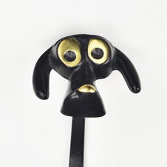 Percha Figural Walter Bosse Latón Fundido / Bronce Mid Century Modern