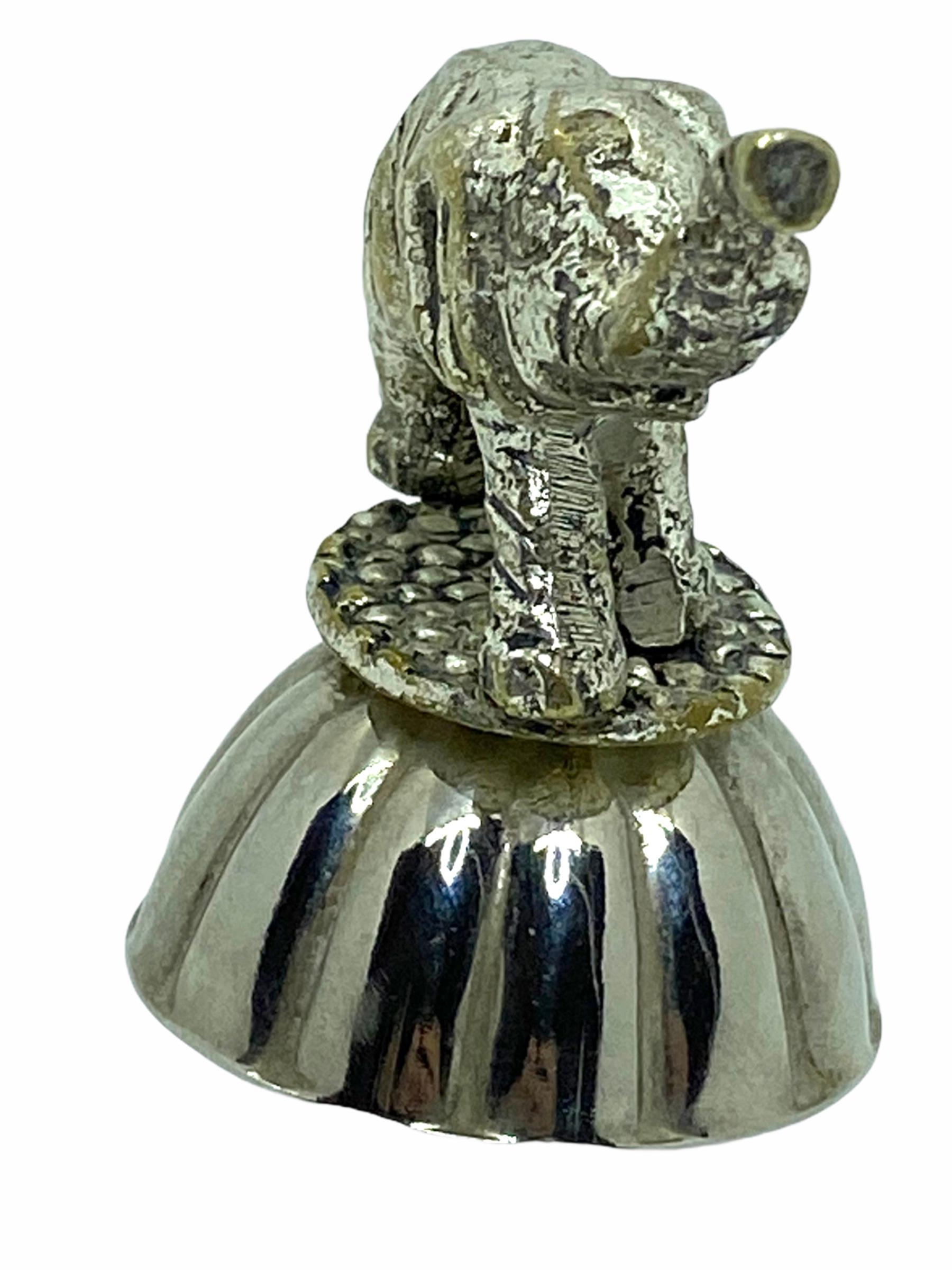 Figural Elephant Metal Bottle Stopper Topper Barware, German, 1920s In Good Condition In Nuernberg, DE