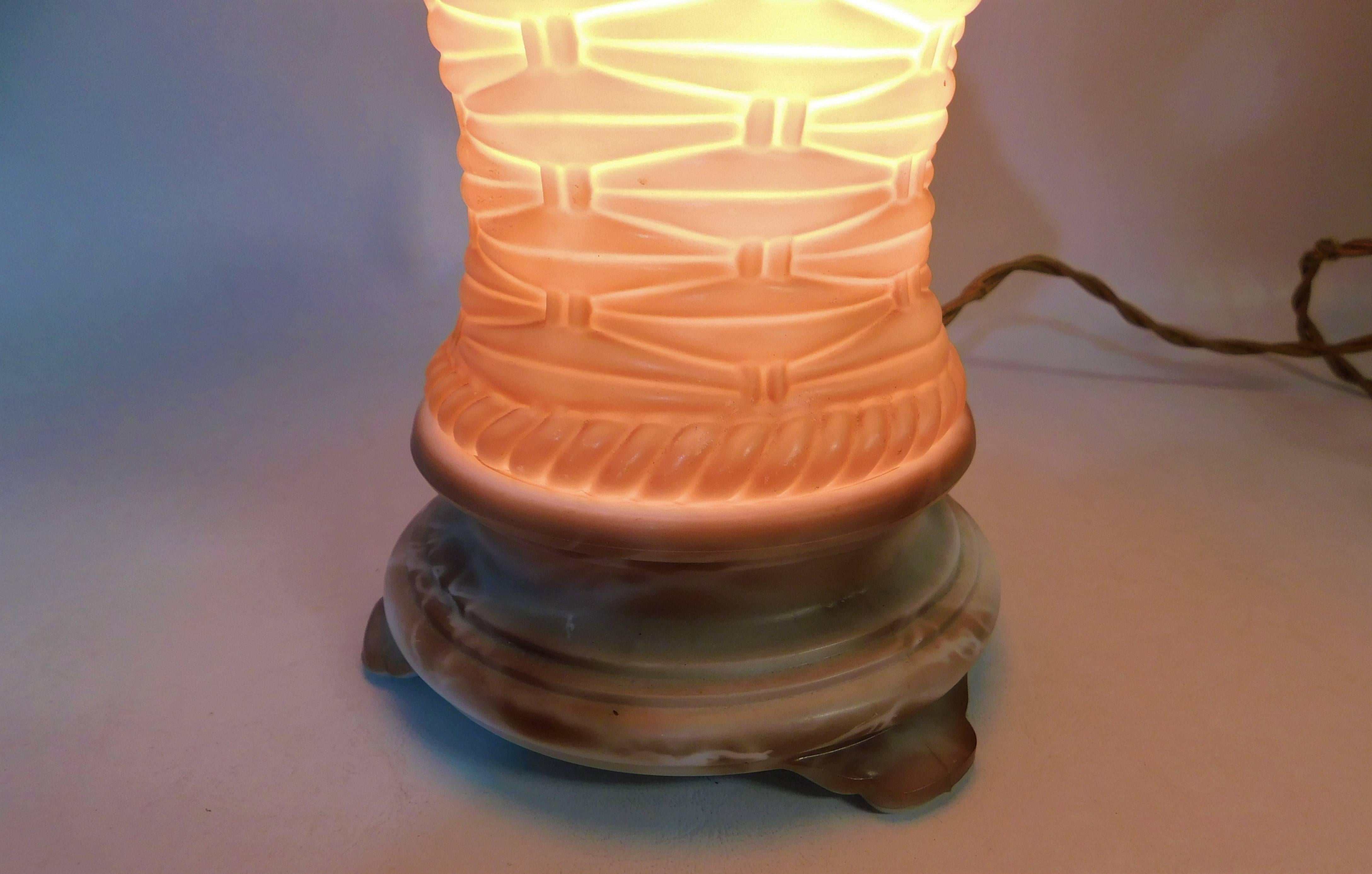 Czech Art Deco Table Lamp For Sale 7